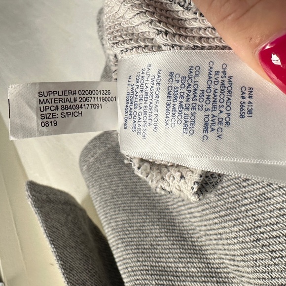 Chaps Gray Cowl Neck Sweatshirt Hoodie Casual Cotton Blend NWT - Picture 5 of 16